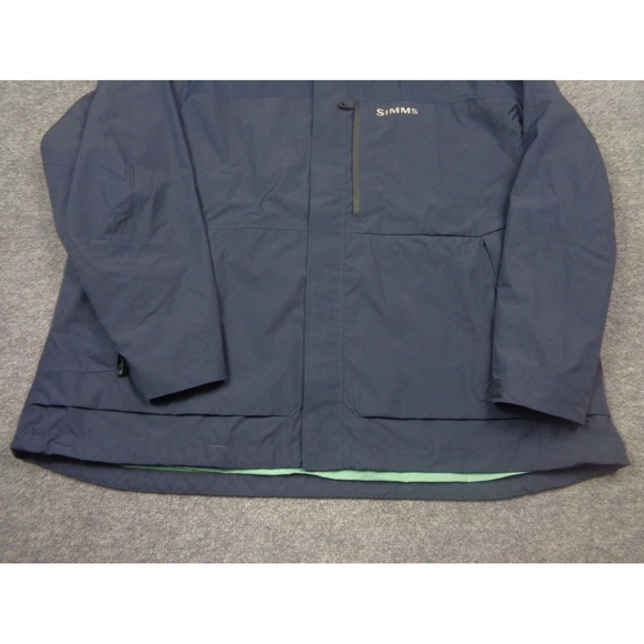 Simms Challenger Jacket Womens 3X Blue Fishing Rain Hooded Waterproof Breathable - Picture 3 of 12